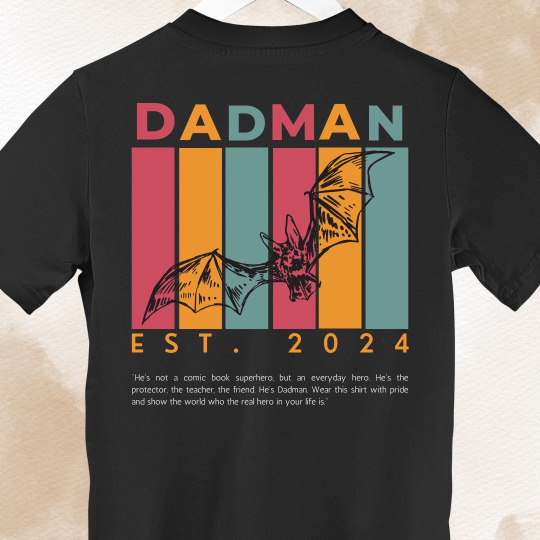 Dadman Hero -Colors - Fecha personalizada - Premium Shirt Backprint