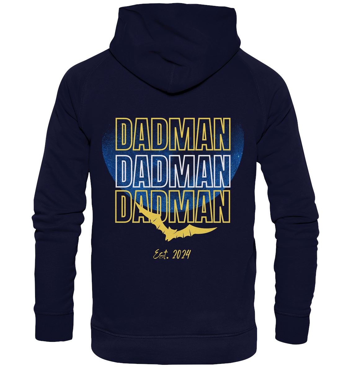 Dadman Night Moon - Datum personalisiert - Basic Unisex Hoodie