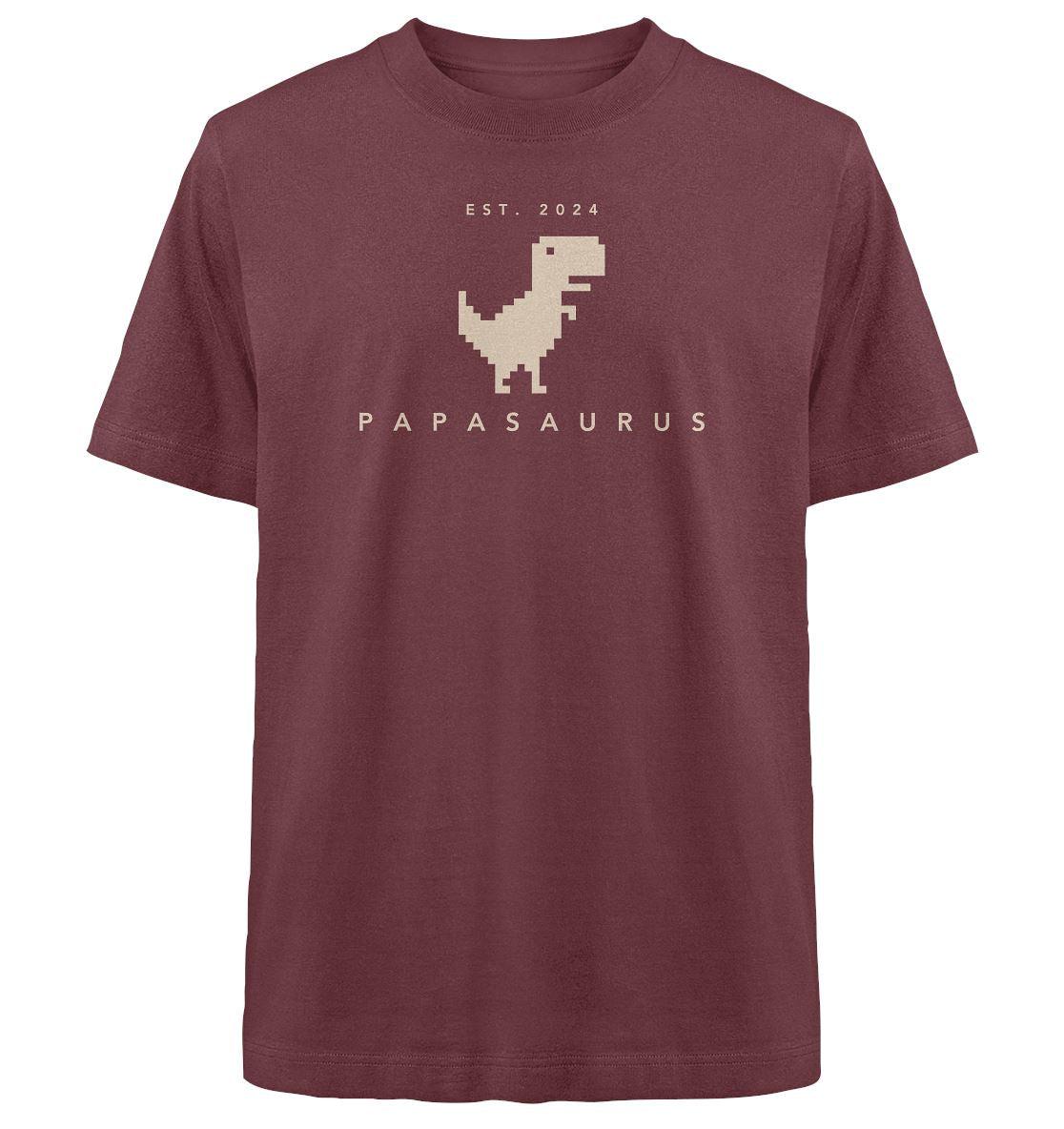 Papasaurus - Camisa orgánica de gran tamaño pesado