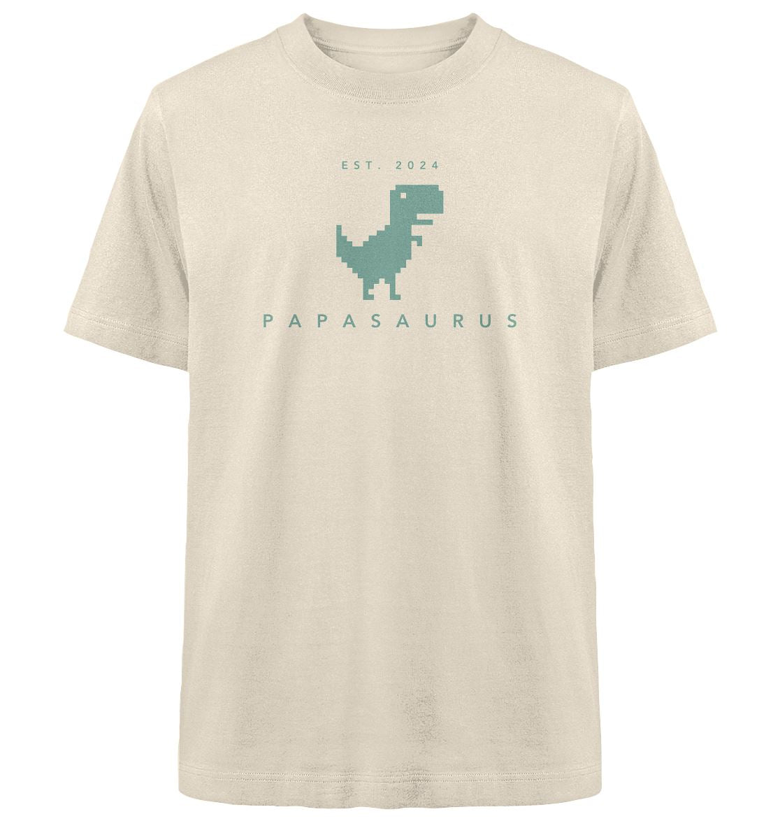 Papasaurus Summer Edition - Camisa orgánica de gran tamaño pesado